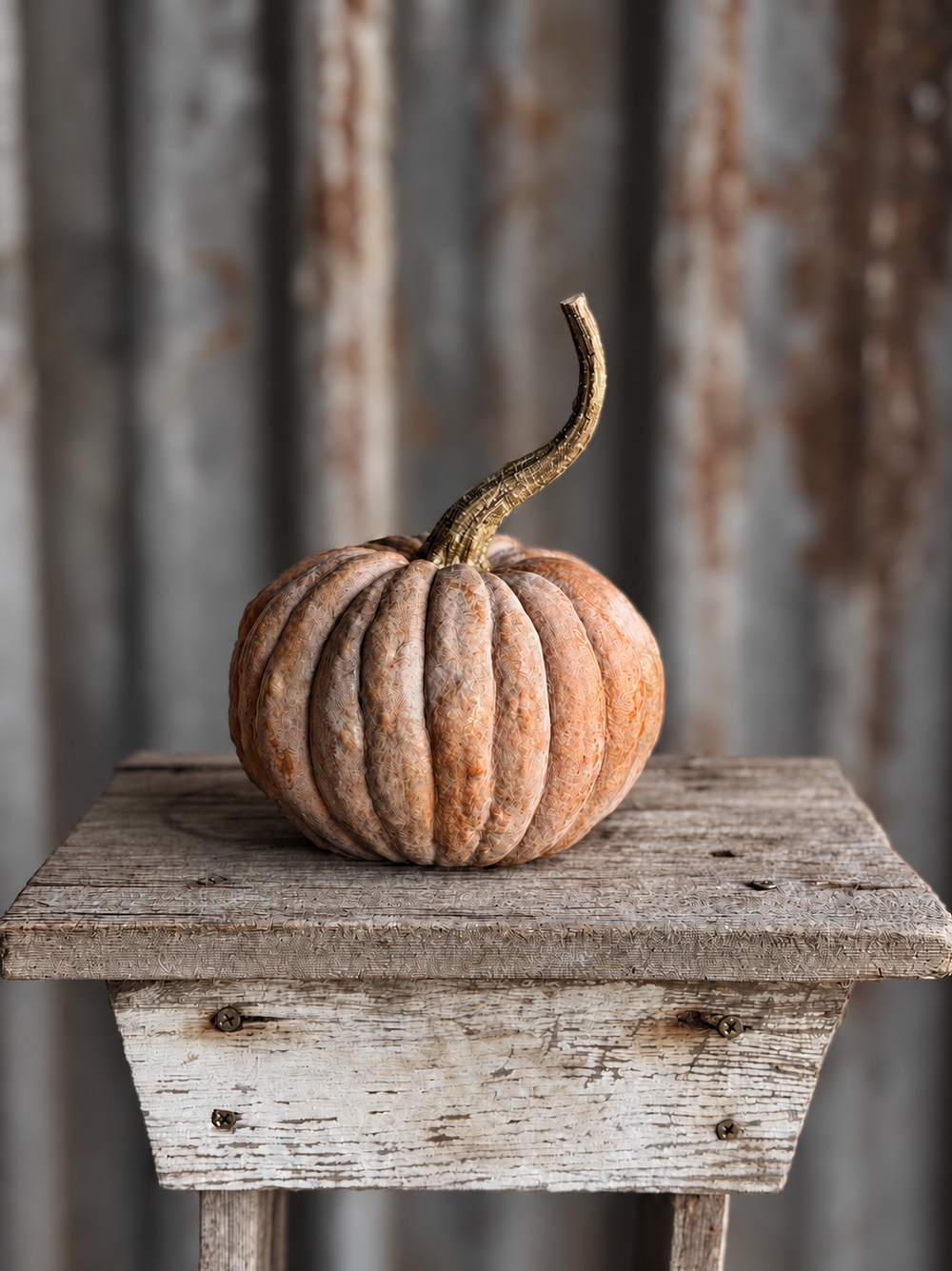 Ribbed orange pumpkin